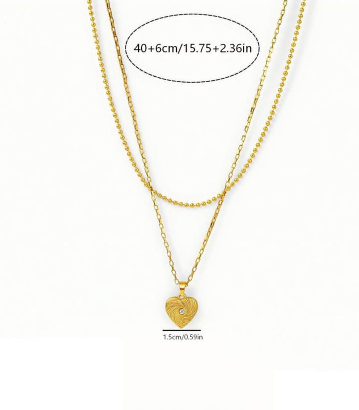 Collar Heart Double Layer