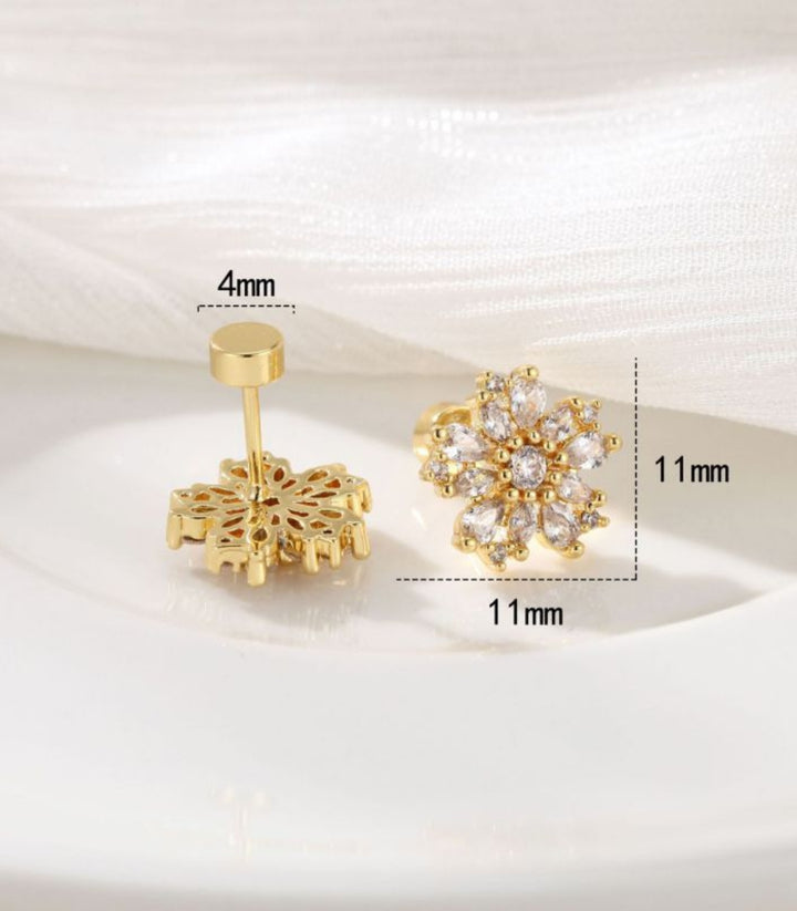 Aretes Snowflake Zirconias