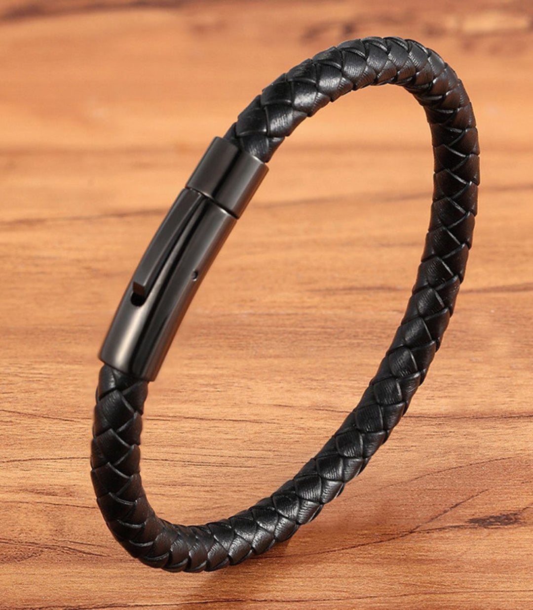 Brazalete Leather Woven 23cm