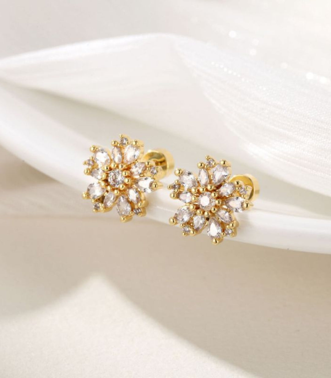 Aretes Snowflake Zirconias