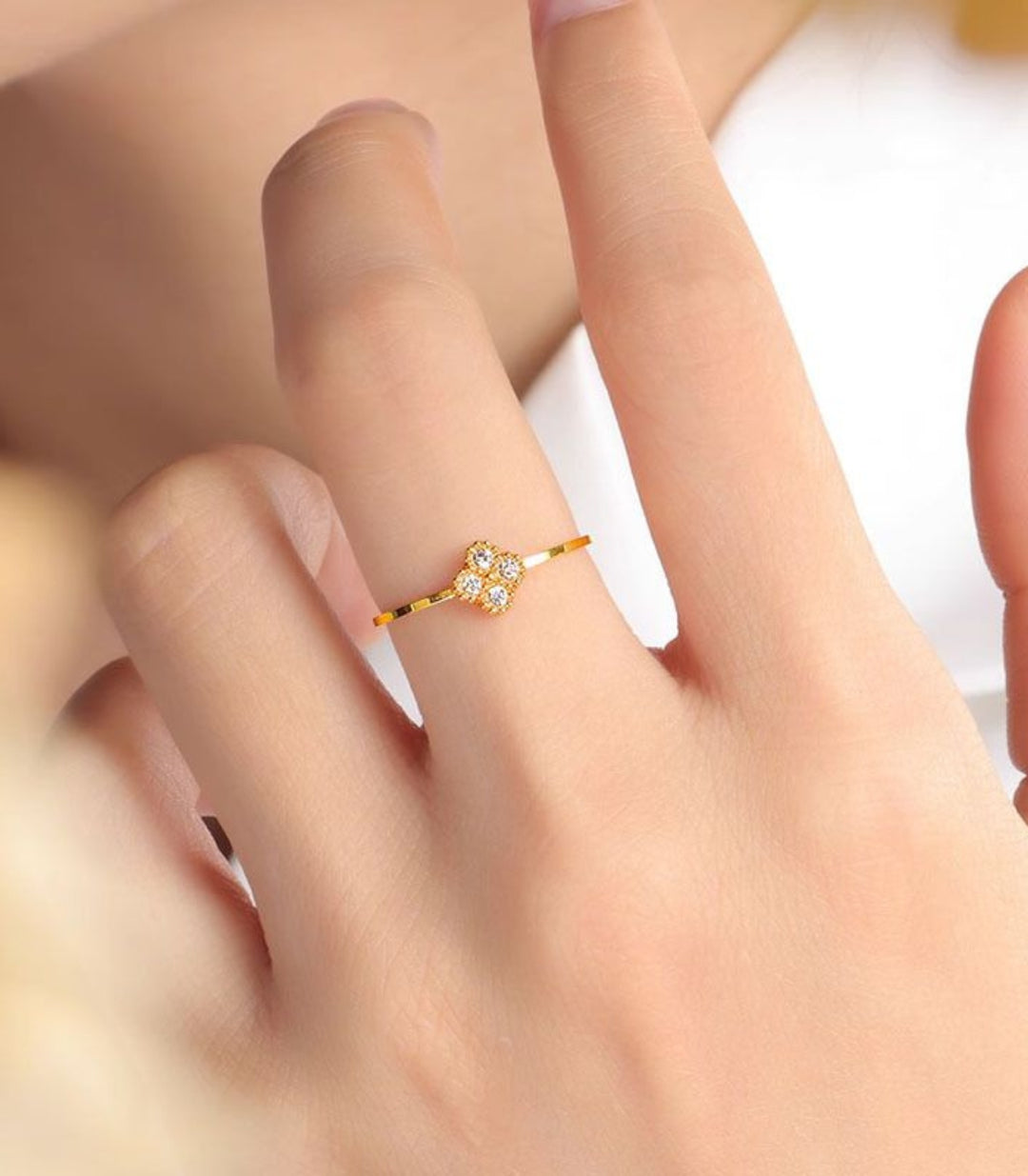Anillo diamond clover 7