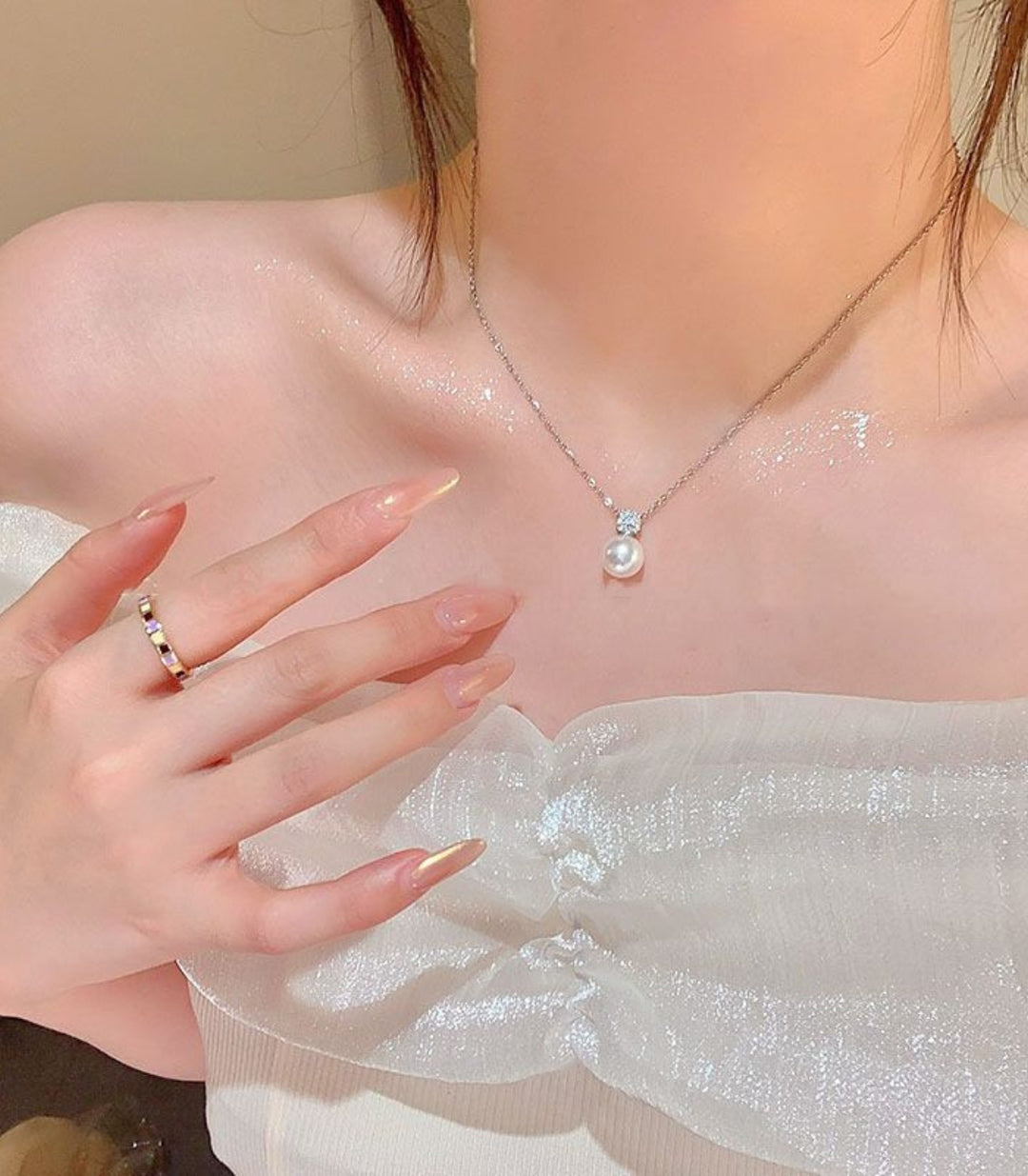 Collar Silver Princess Pearl