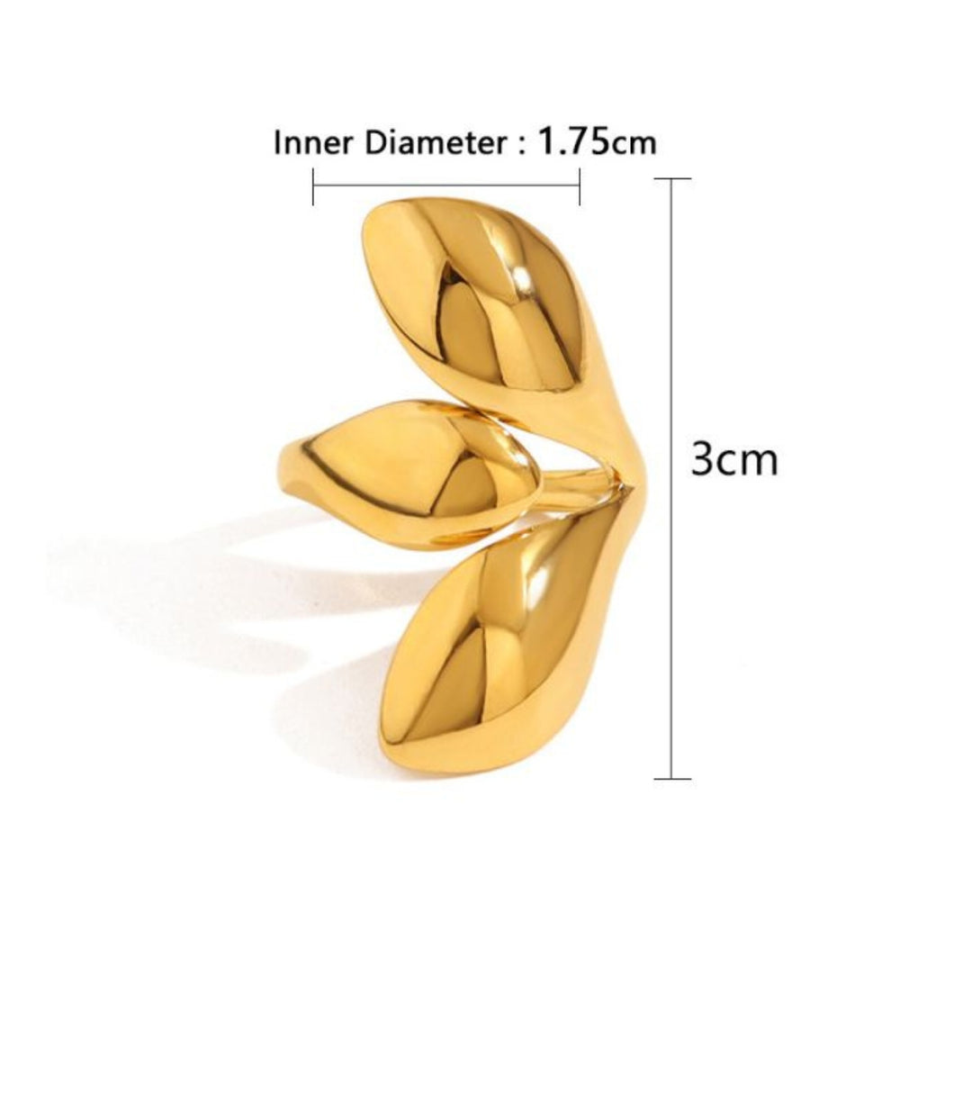 Anillo dorado irregular