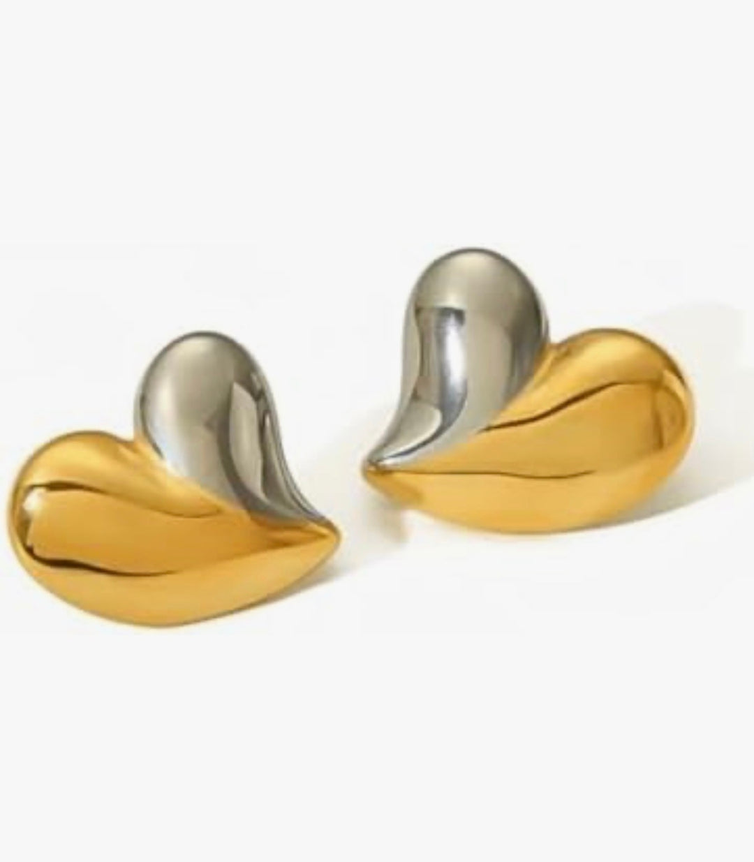 Aretes bicolor corazon