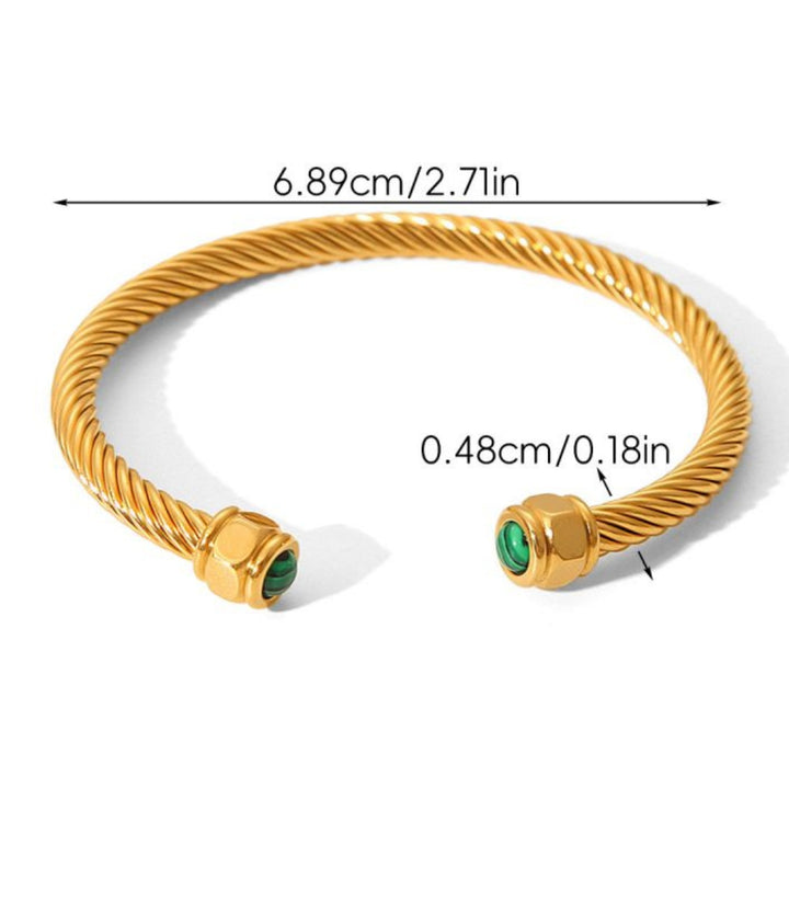 Brazalete twist natural stone