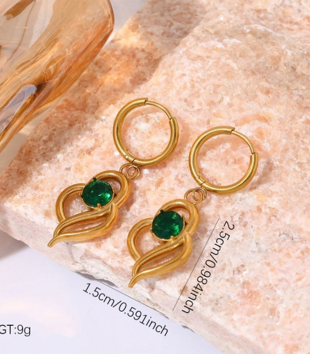 Aretes Green Clavicle Chain
