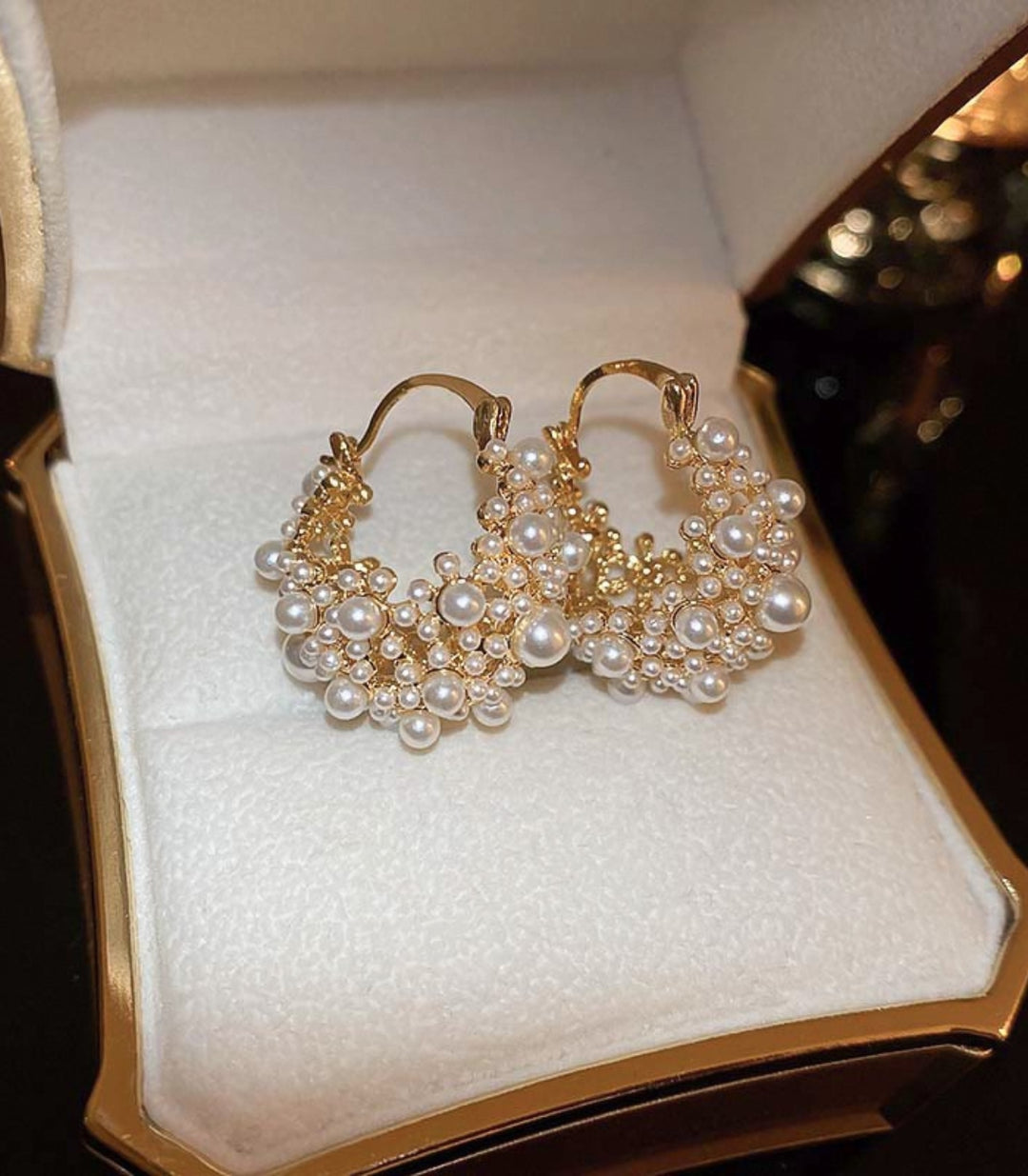 Aretes con perlas