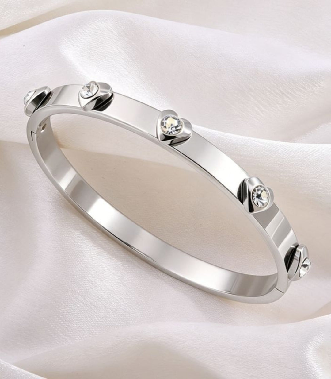 Brazalete Silver Diamond Heart