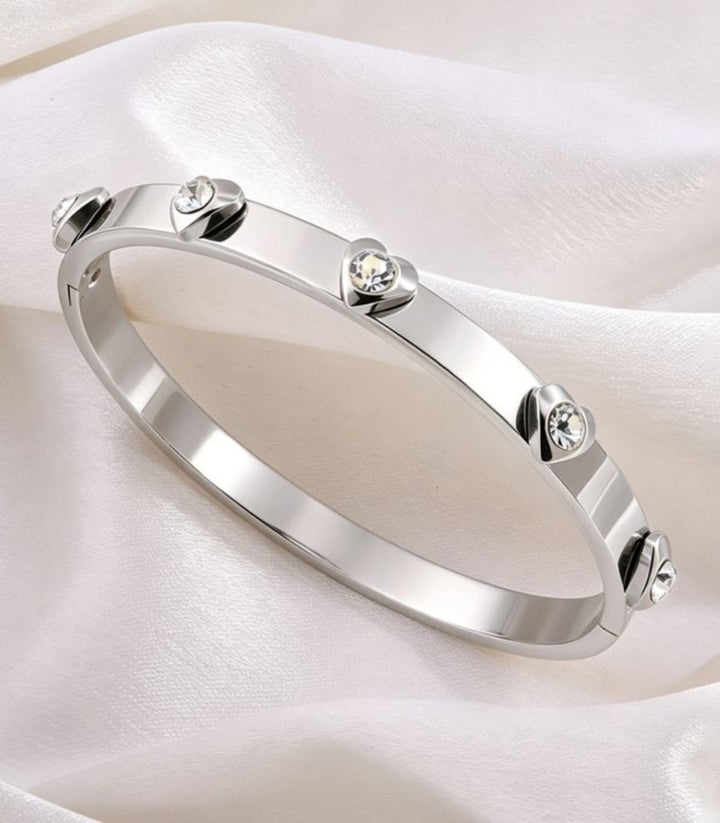Brazalete Silver Diamond Heart