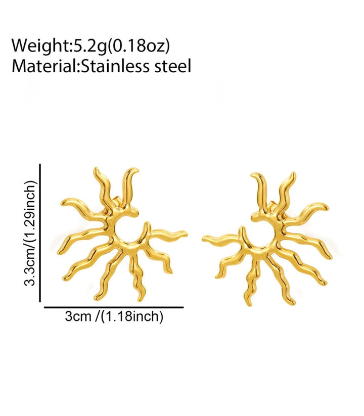Aretes Dorados Sol