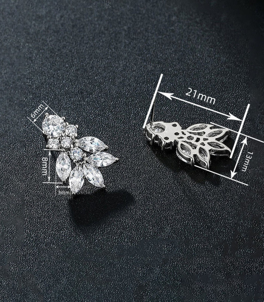 Aretes diamonds white