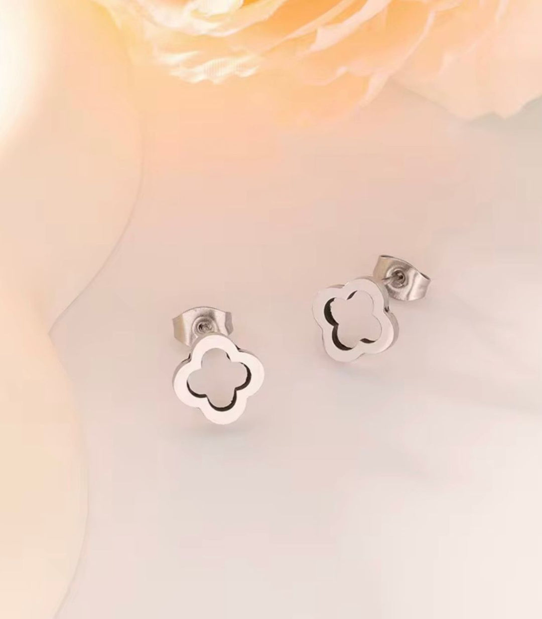 Aretes Clover Plata