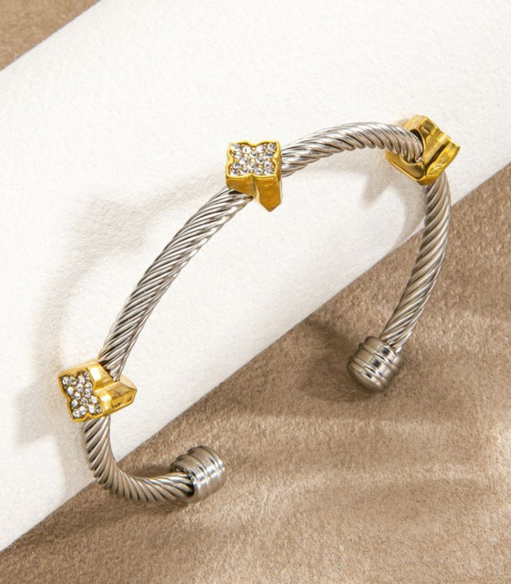 Brazalete Silver Clover 18K