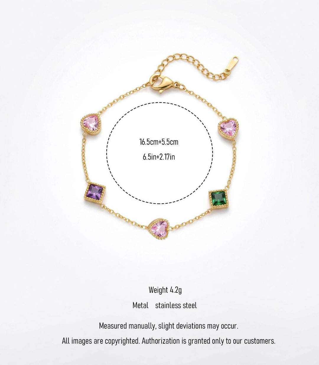 Brazalete Heart Cube Colored