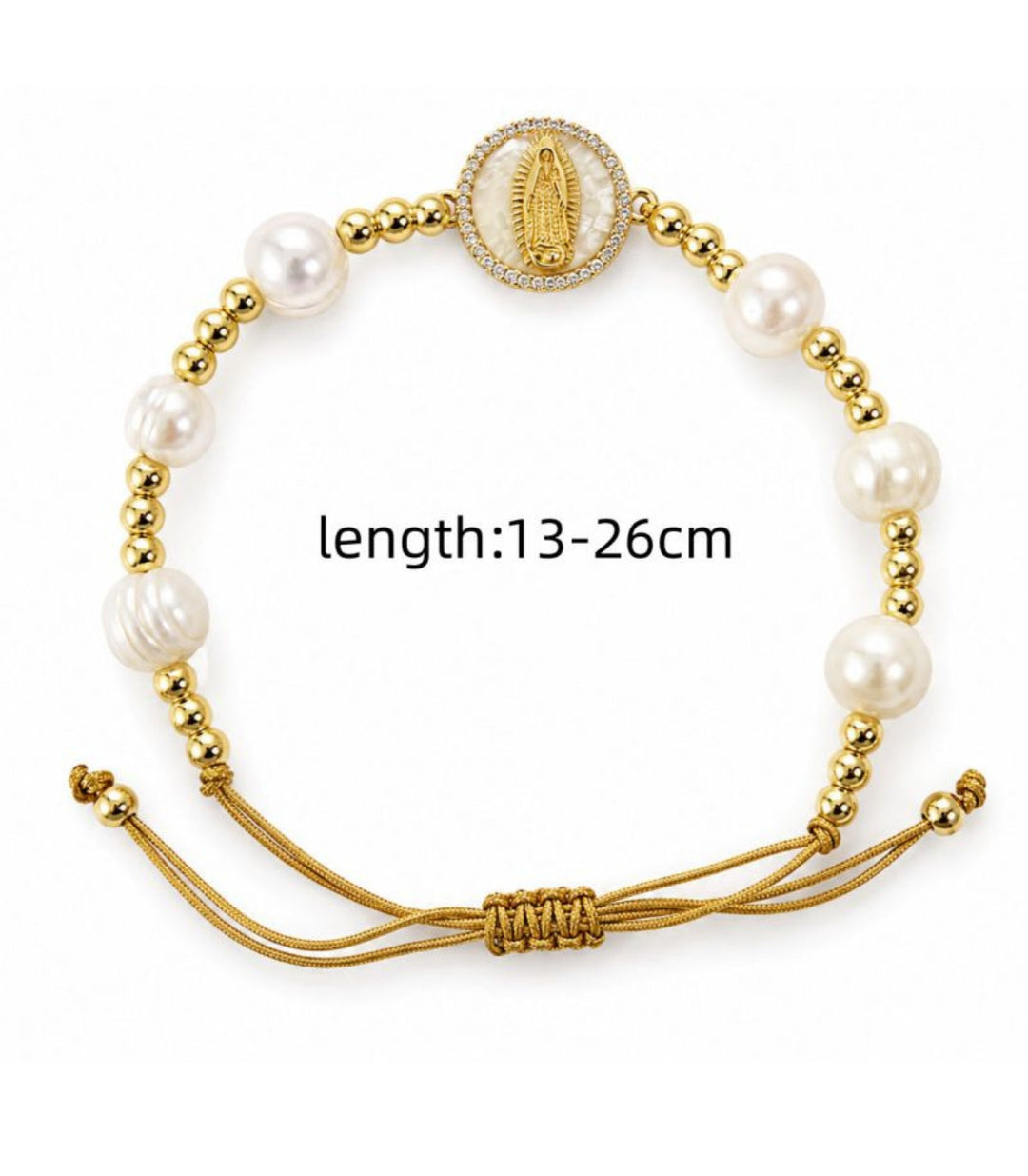Brazalete Virgen Zirc con Perlas