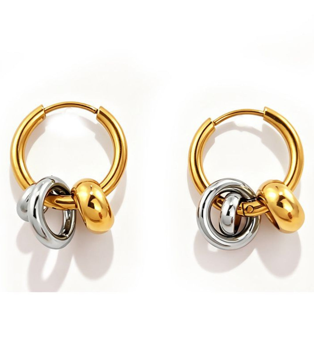 Aretes G Bicolor Hoops Luxury