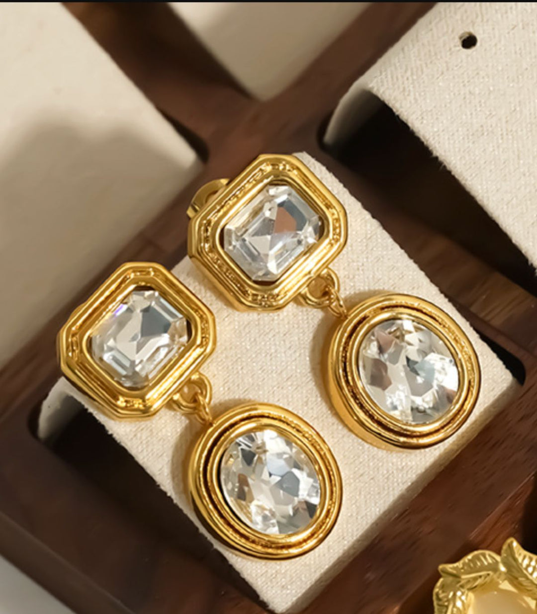 Aretes Zircon Vintage 18K