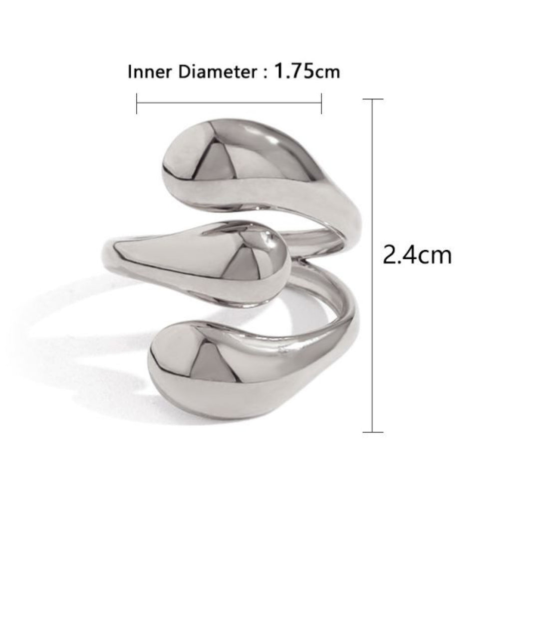 Anillo plata irregular