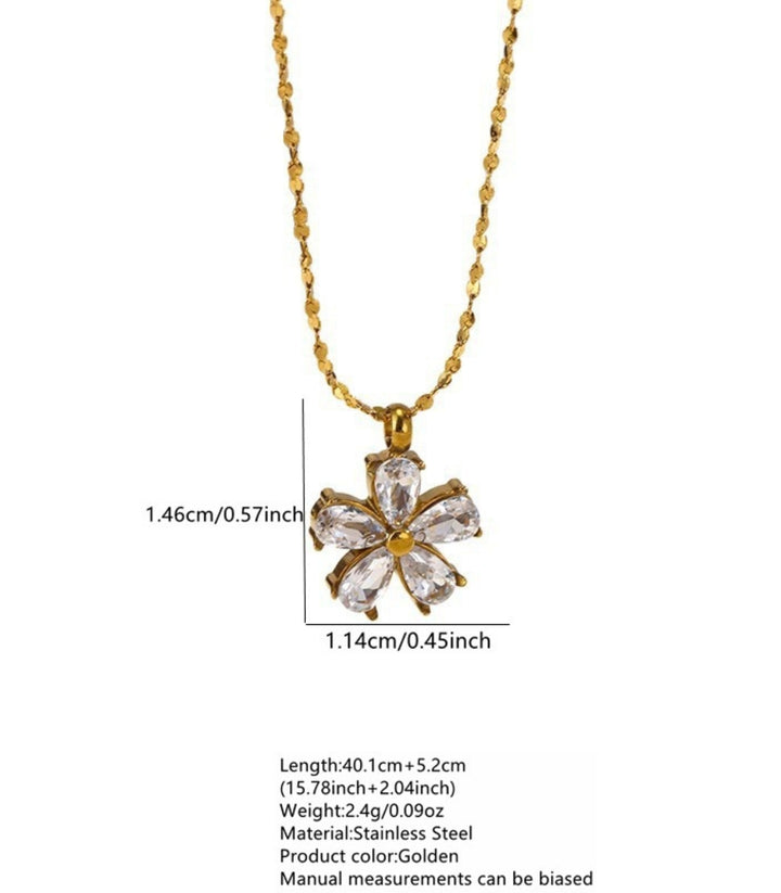 Collar Gold Flower Petal 18K