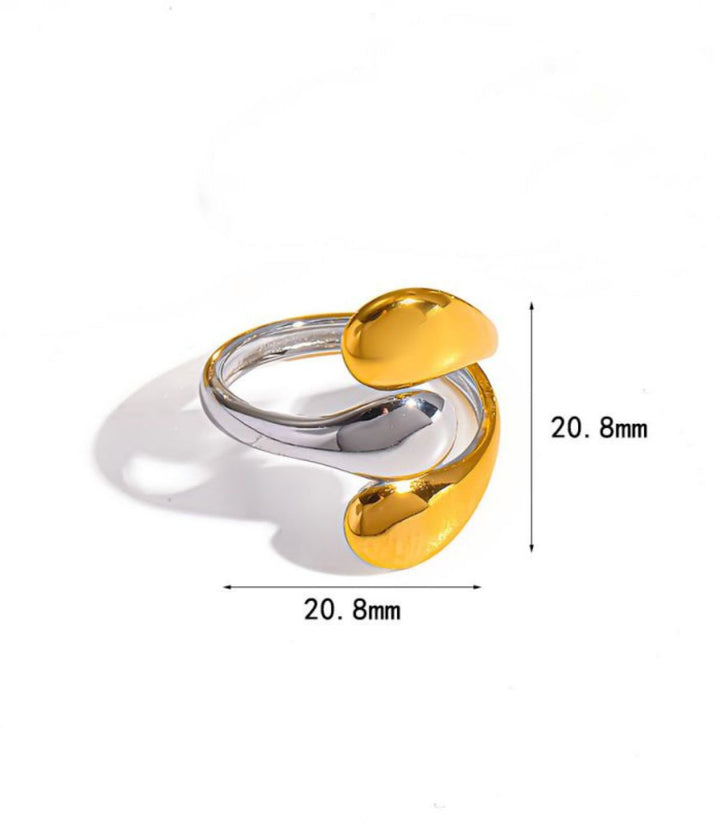 Anillo 2 Bicolor Multilayer 18K