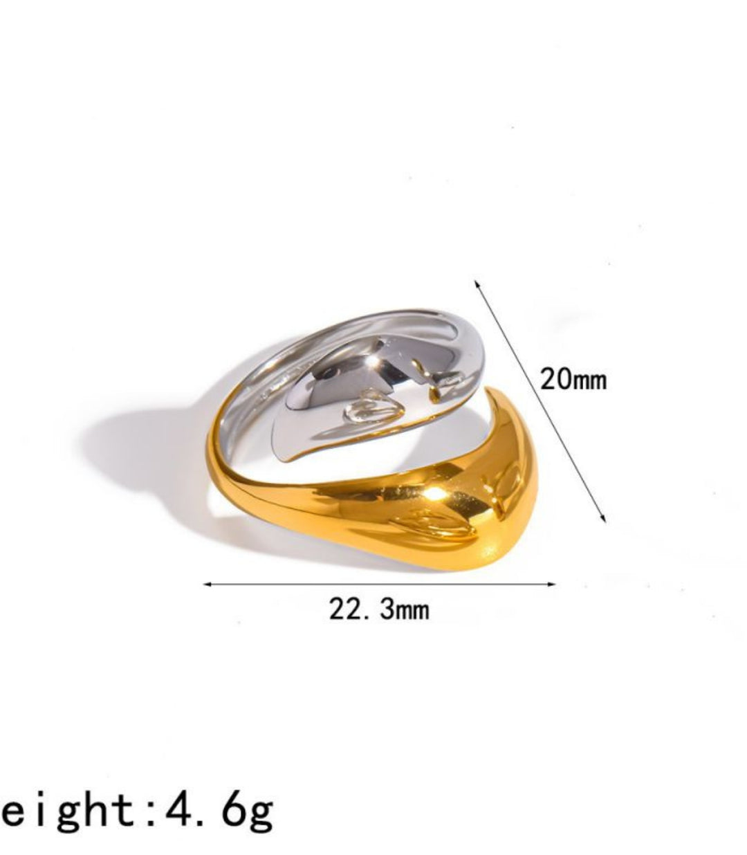 Anillo Irregular Bicolor