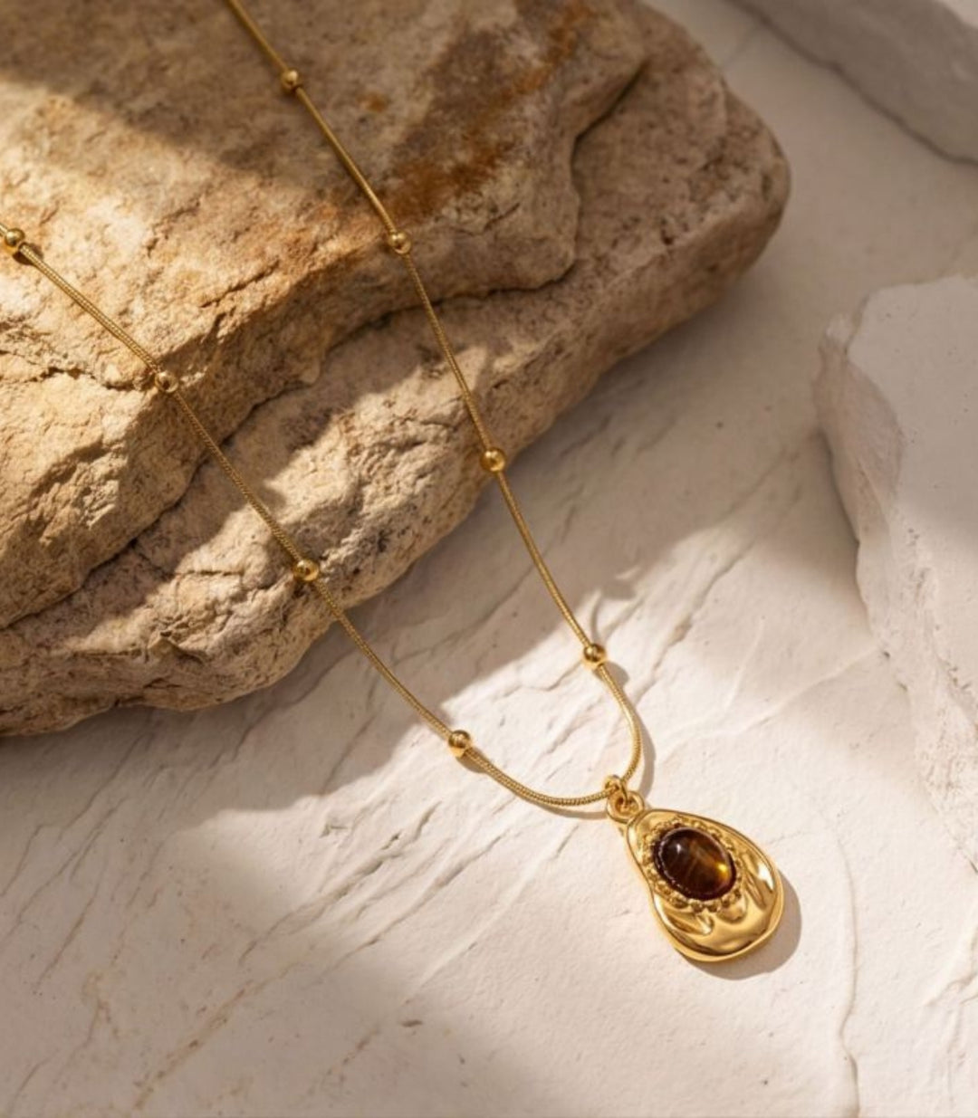 Collar Pave Teardrop 18K