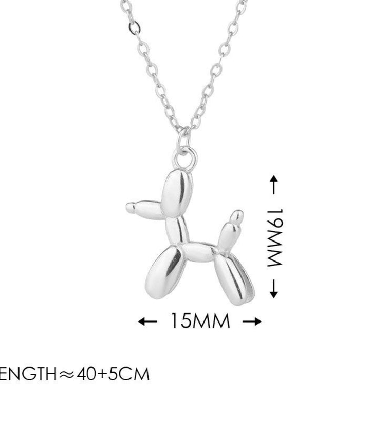 Collar silver balloon dog