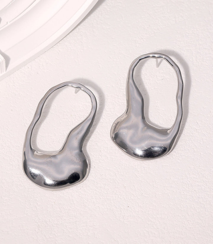 Aretes plata maxi irregular