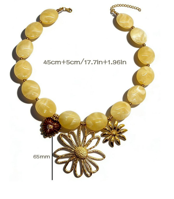 Collar flower beaded
