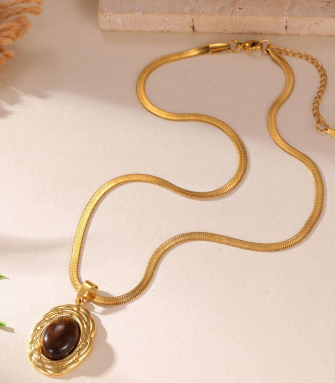 Collar Piedra Ojo de Tigre