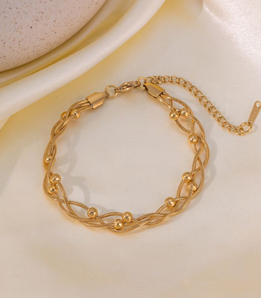 Brazalete Gold Threelayer Round
