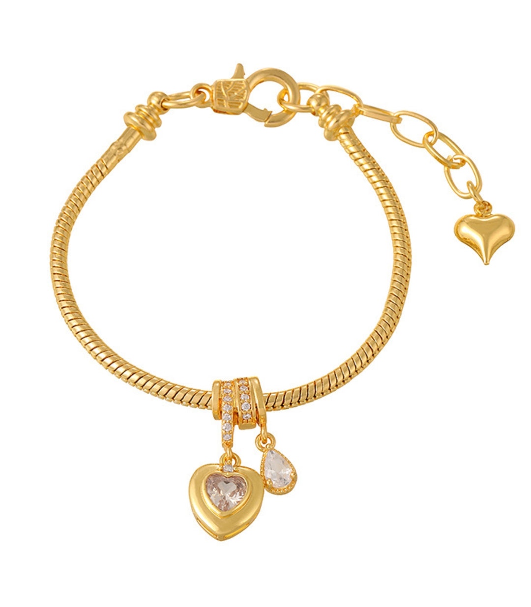 Brazalete Corazón Zirconia Cristal