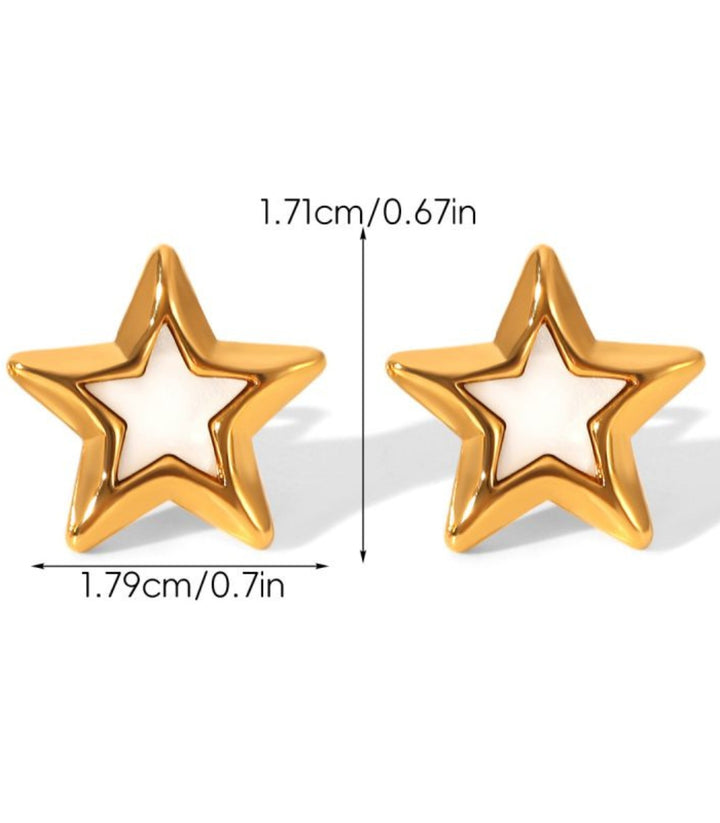 Aretes Estrellas Blancas