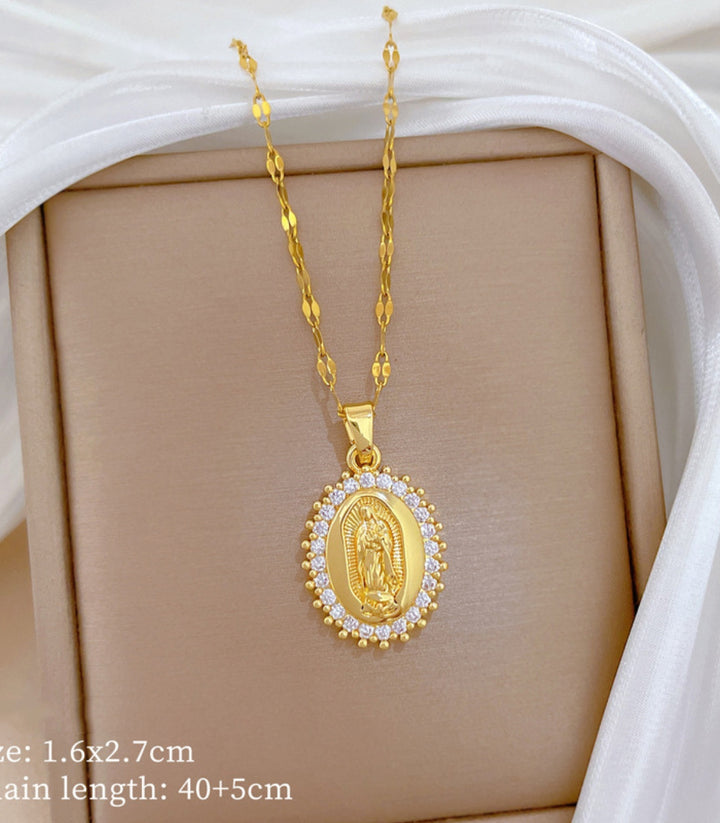 Collar Virgen con Zirconias