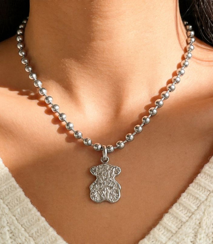 Collar Oso Plata
