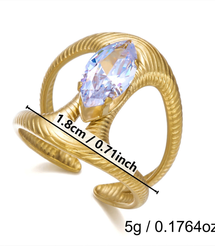 Anillo 8 Openwork Marquise Zircon