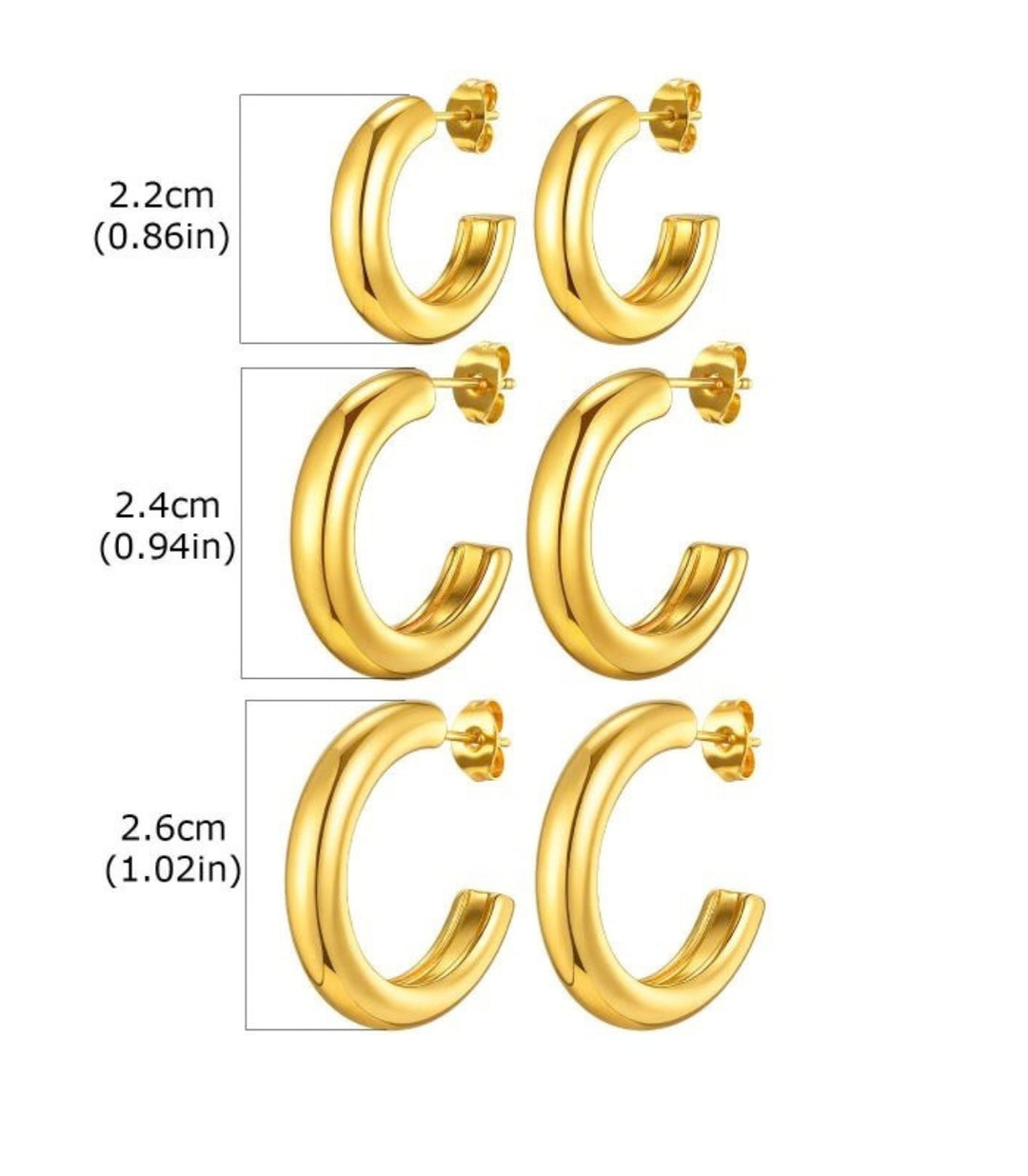 Aretes Set de 3 pares