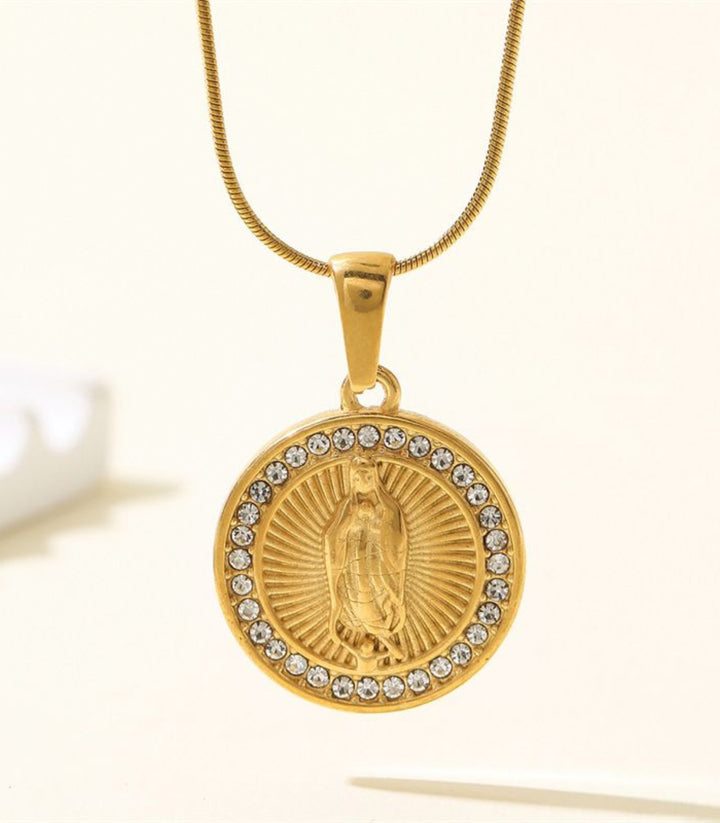 Collar round diamond virgen