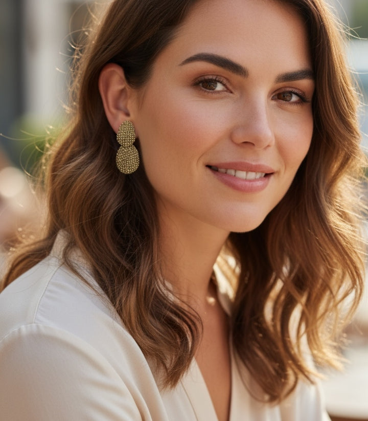 Aretes dorados irregular shaped