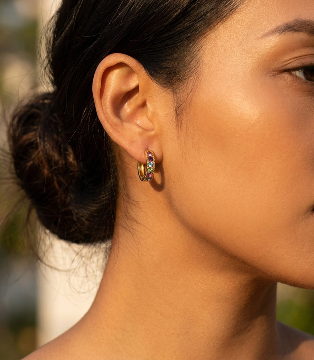 Aretes Zirconias Colores