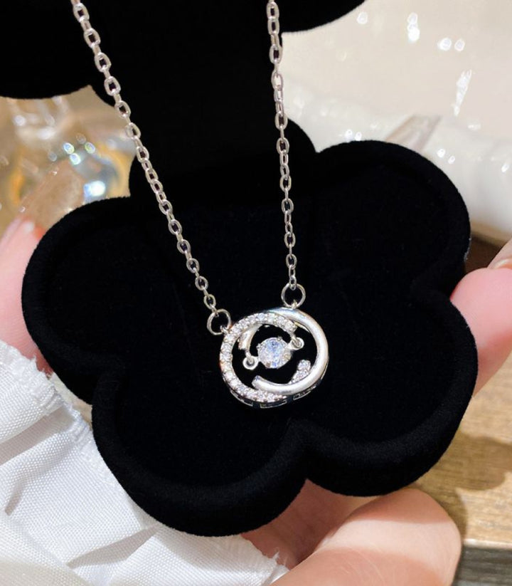 Collar silver diamond