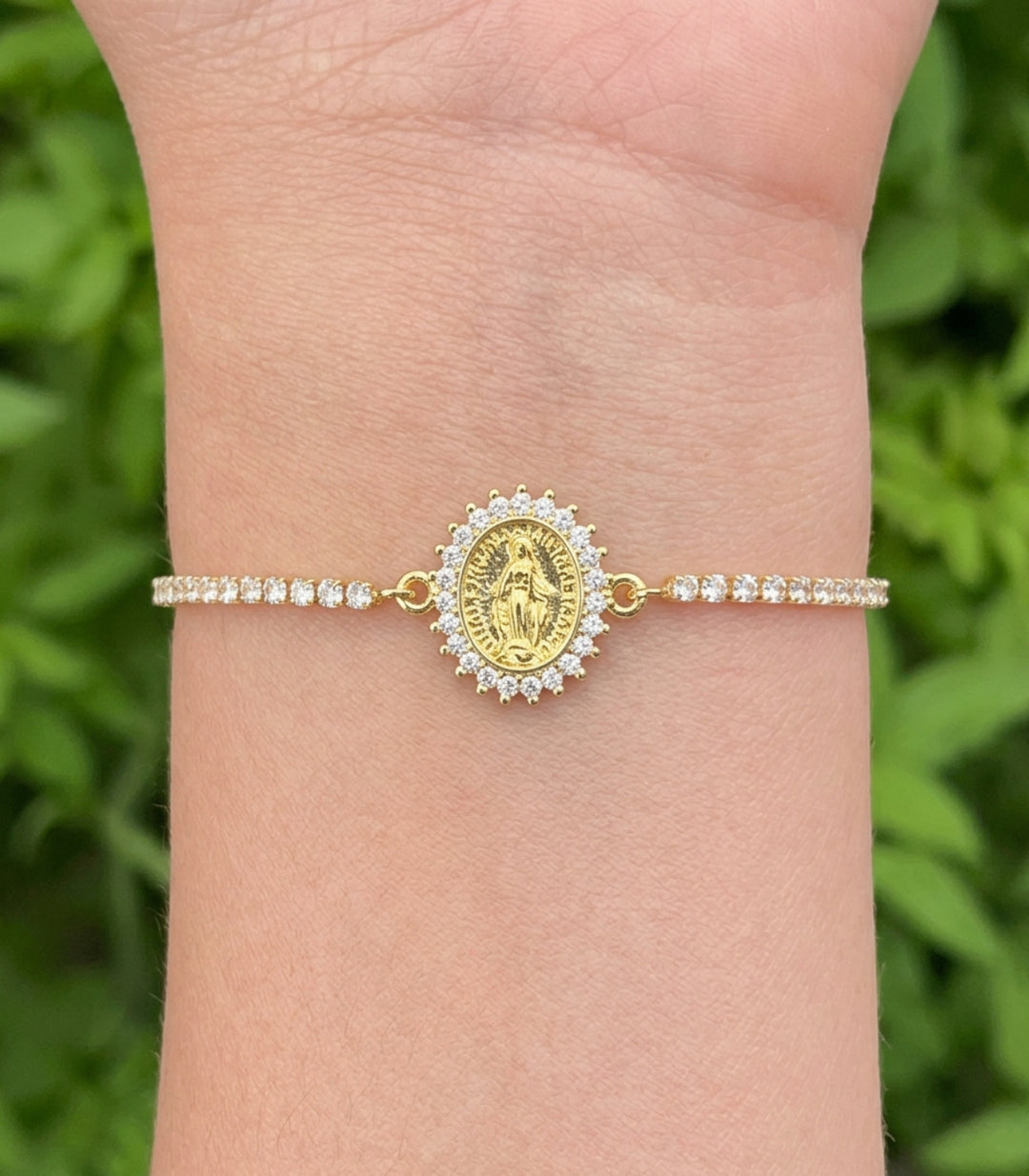 Brazalete Virgen con Zirconias