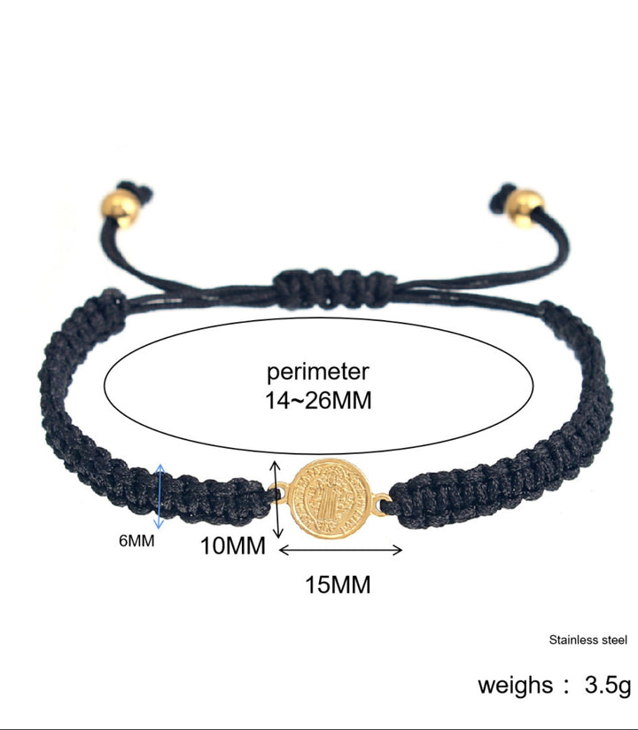 Brazalete negro tejido san benito
