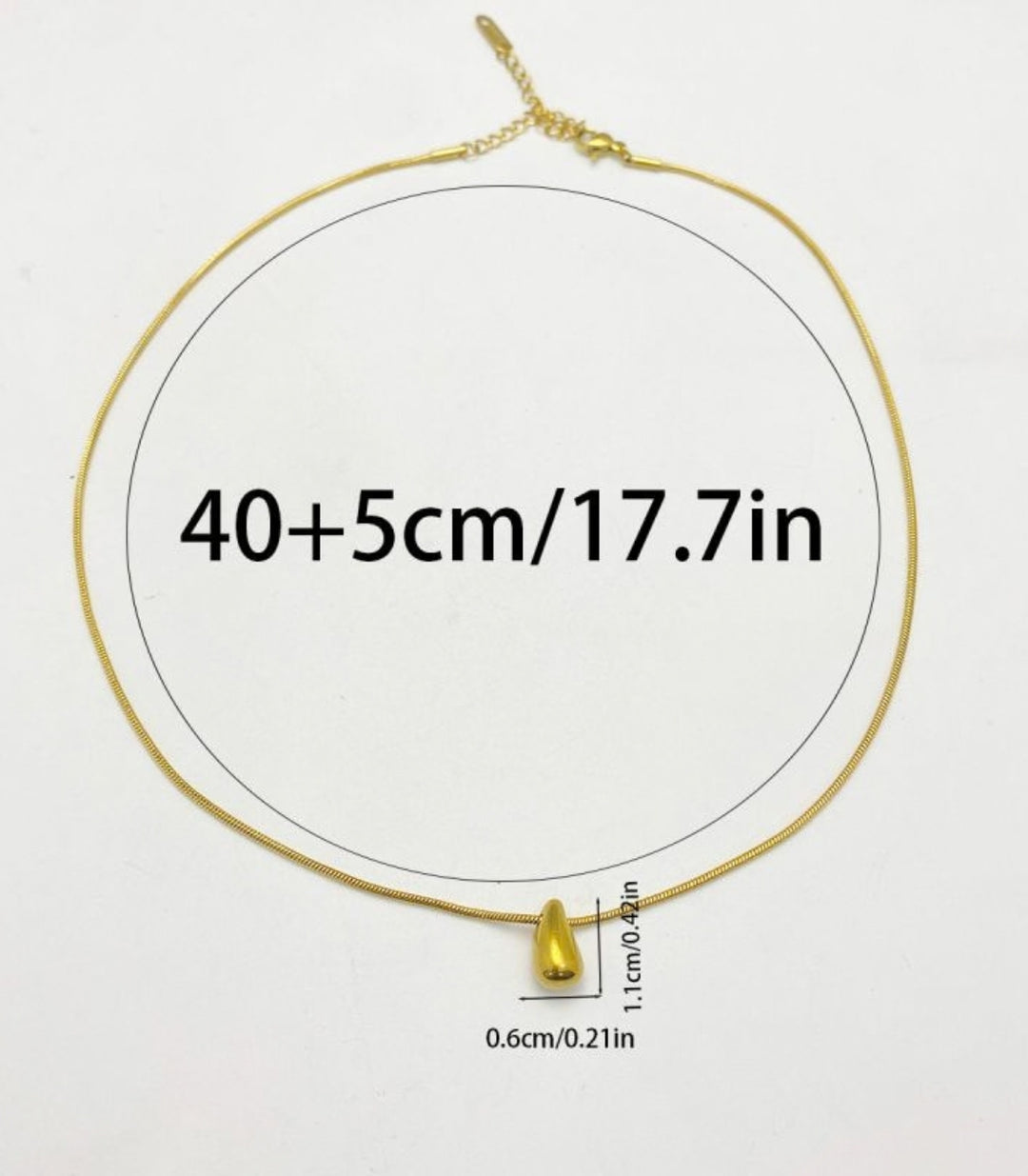 Collar Mini Small Teardrop