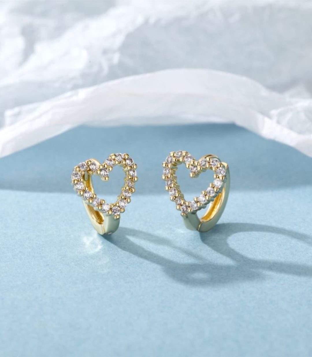 Aretes Corazón con Zirconias