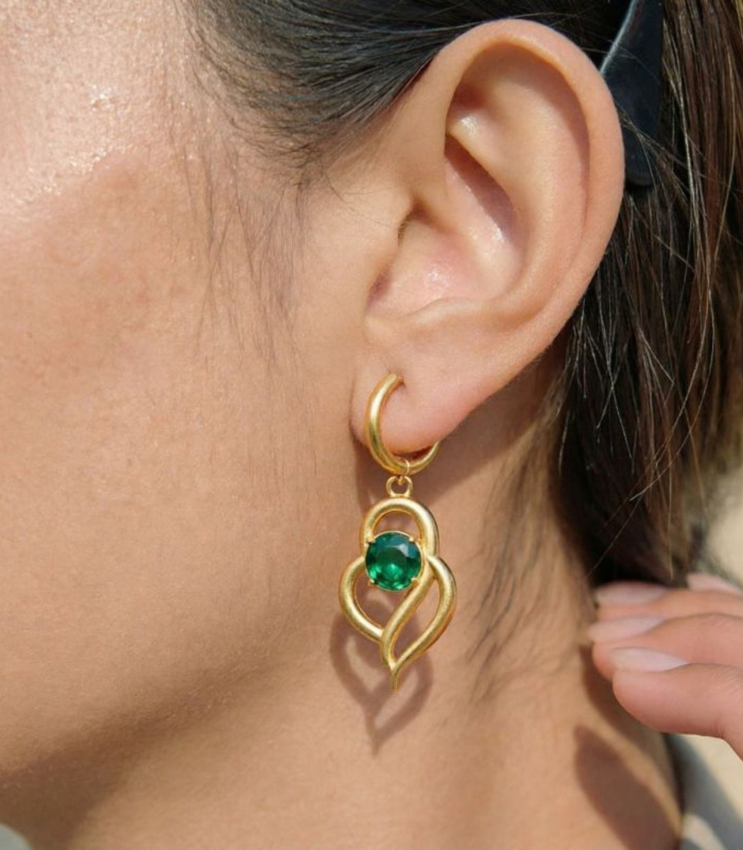 Aretes Green Clavicle Chain