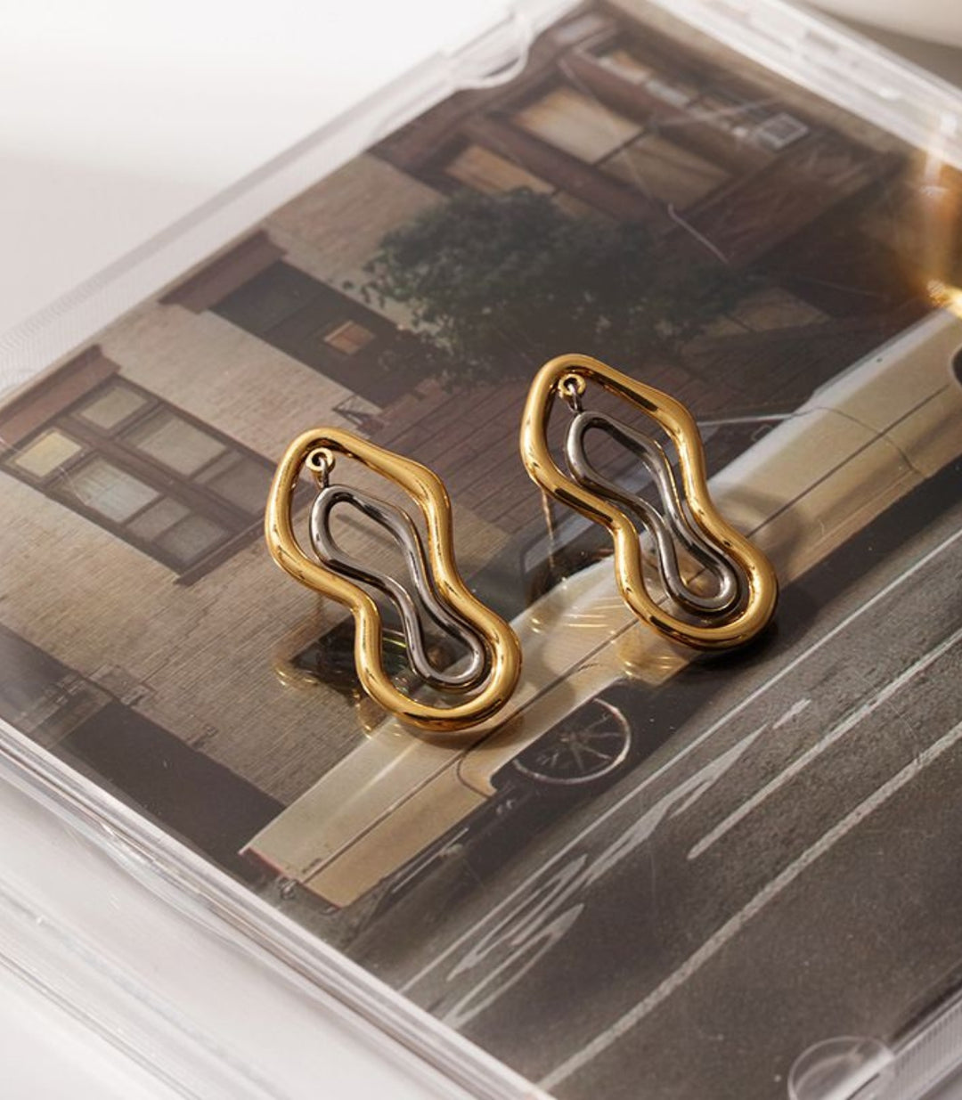 Aretes Geométricos Bicolor