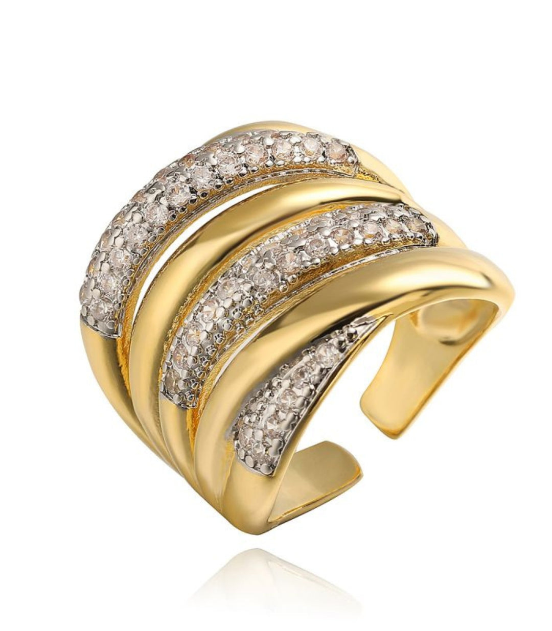 Anillo Geometric With Zirconium