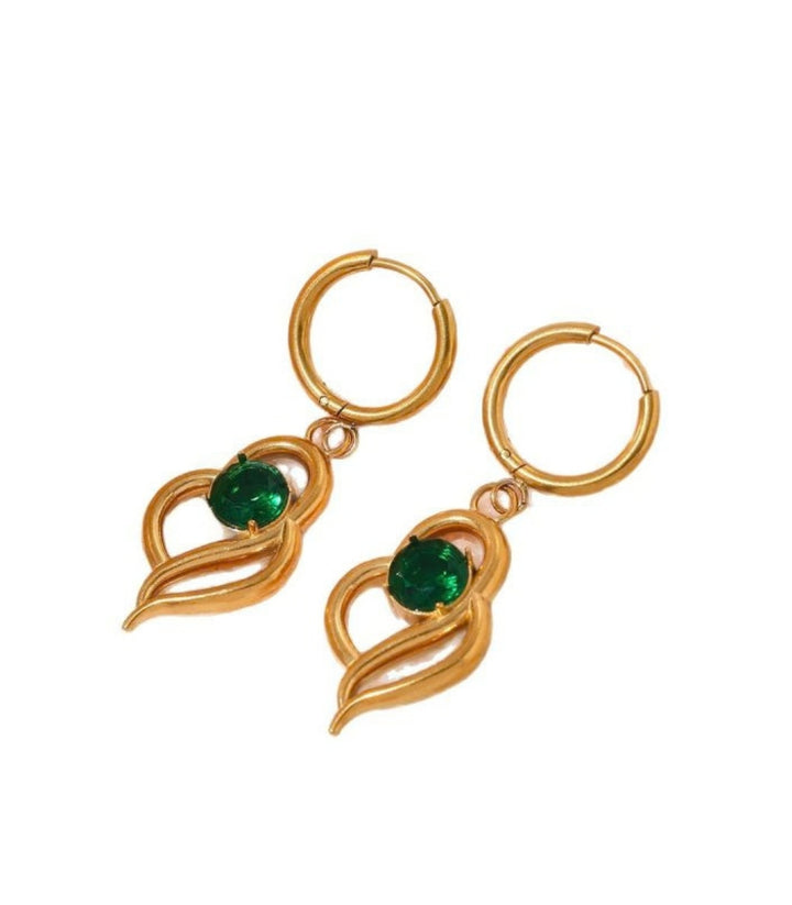 Aretes Green Clavicle Chain