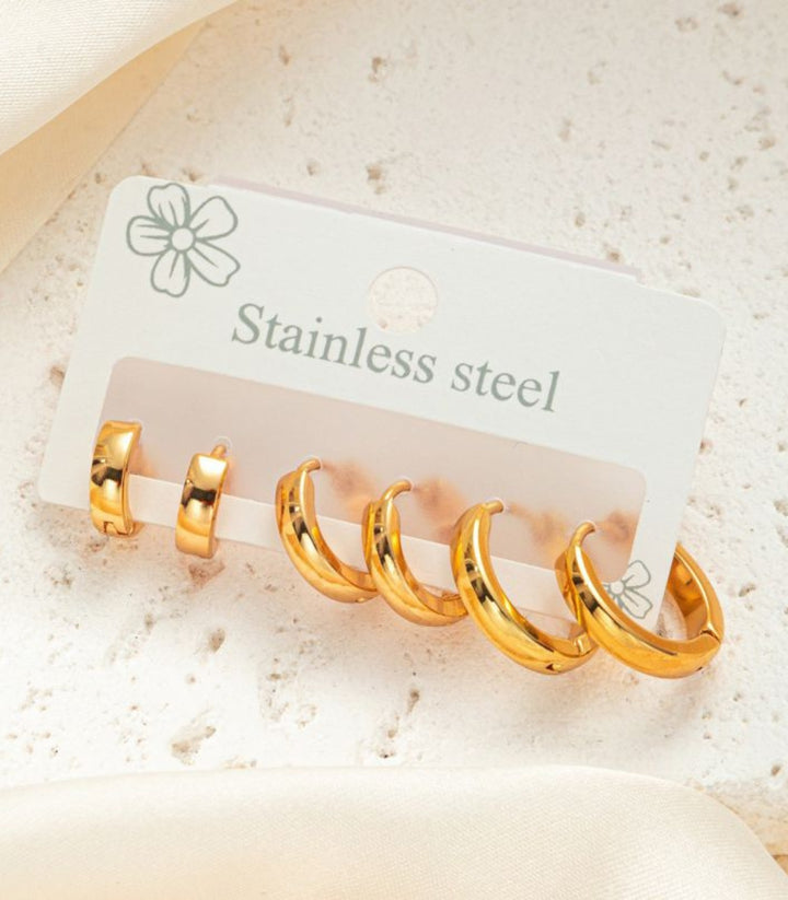 Aretes Set de 3 c shaped